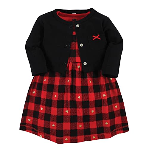Hudson Baby Baby Girls' Cotton Dress and Cardigan Set