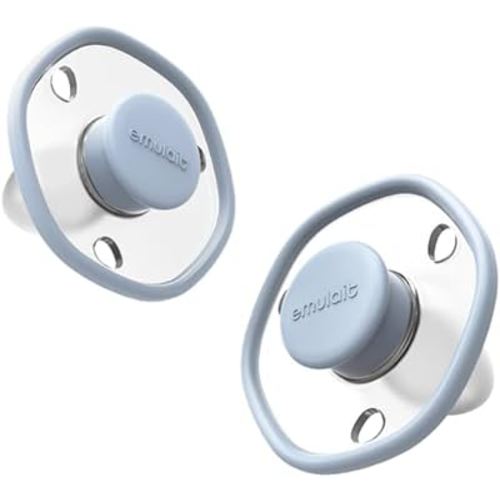 Emulait Baby Pacifier (2 Pack): 0-6 Months - Blu