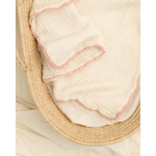 Soft, Heirloom Lace Baby Blanket | Organic Cotton Gauze
