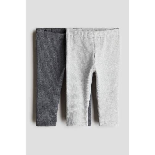 2-PACK RIBBED COTTON LEGGINGS