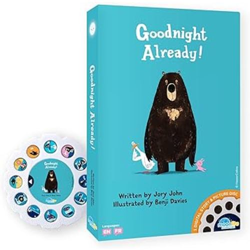 Moonlite Storytime Goodnight Already Storybook Reel, A Magical Way to Read Together, Digital Story for Projector, Fun Sound Effects, Toddler Early Learning Toys Gifts for Kids Ages 12 Months and Up