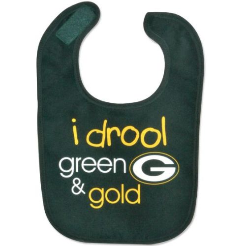 Green Bay Packers "I Drool Green & Gold" Bib at the Packers Pro Shop
