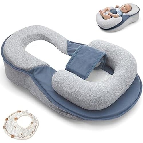 Restnest Baby Bed Acid Reflux with Strap, Acid Reflux Breastfeeding Pillow for Bottle Feeding,Tummy Time (Large)