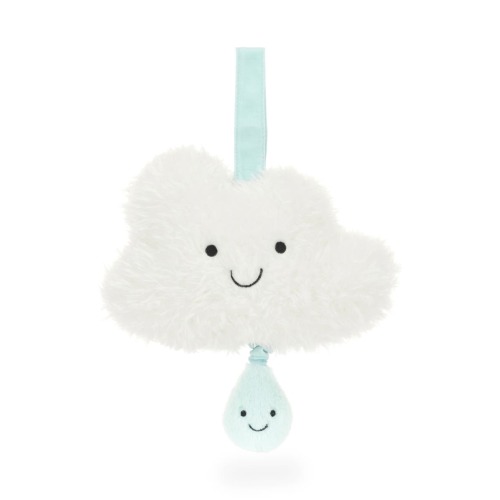 Amusable Cloud & Raindrop Plush Musical Pull Toy
