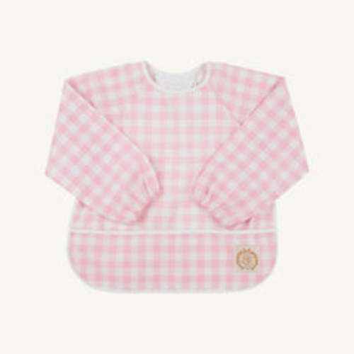 Biscuit Bib - Palm Beach Pink Gingham | The Little Lane Shop