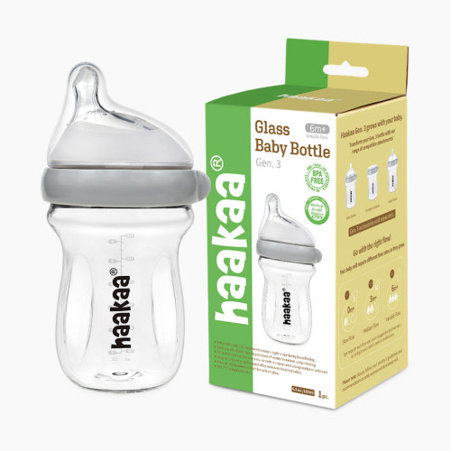 Haakaa Glass Baby Bottle - 6 Oz