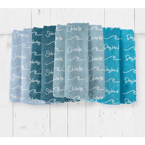 Ocean Surf Baby Blanket Nursery Receiving Fleece Blanket Beach Ocean Theme