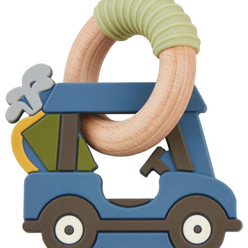 Silicone Teether, Blue Golf Cart