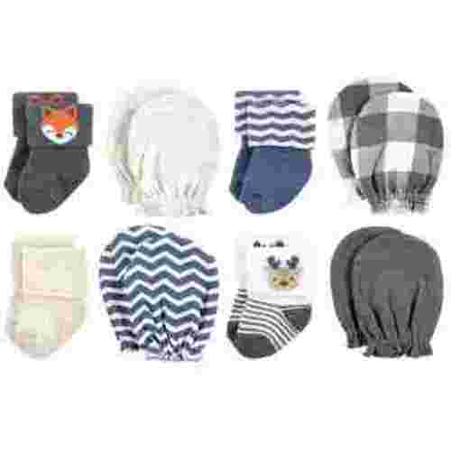 Socks and Mittens Set, Woodland Boy, 0-6 Months