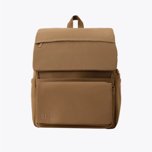 BÉIS 'The Ultimate Diaper Backpack' in Camel - Diaper Bag Backpack in Camel Brown
