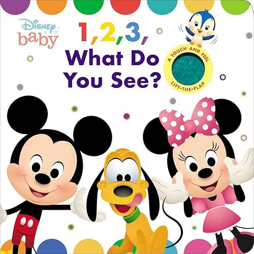 Disney Baby: 1, 2, 3 What Do You See? (Cloth Flaps) Board book – Lift the flap, August 20, 2019
