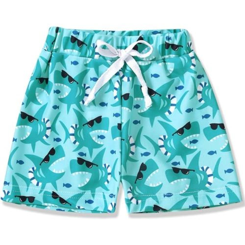 Aalizzwell Baby Swim Trunks, Toddler Infant Swimsuit Bathing Suit Beach Swimming Shorts - 0-6 Months - Blue Shark