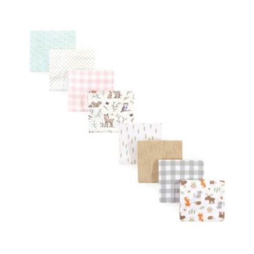 Cotton Flannel Receiving Blankets, 8-Pack, One Size
