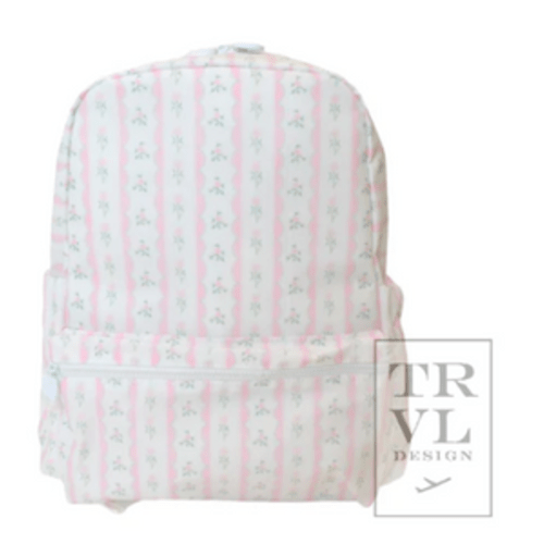 PINK RIBBON FLORAL BACKPACK – Southern Sorelle Embroidery Boutique