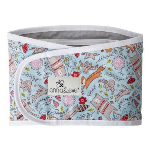 Anna & Eve® - Baby Swaddle Strap®, Adjustable Arms Only Wrap For Safe Sleeping - Large Size Fits Chest 16 To 20.5, Woodland Blue