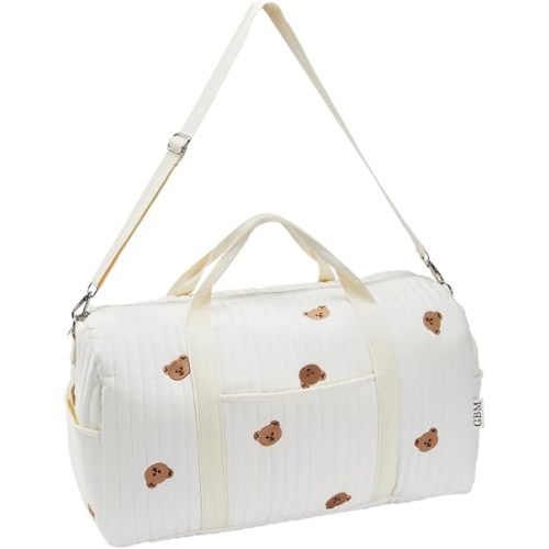 GoBabyMart Women’s Travel Duffel Bag – Large Weekender & Overnight Travel Bag with Wet Pocket, Carry-On Friendly, Ideal as Hospital or Maternity Bag for Labor and Delivery