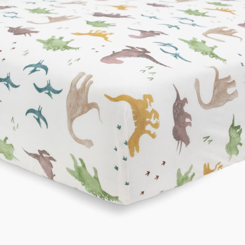 Little Unicorn Stretch Knit Crib Sheet - Dino Pals