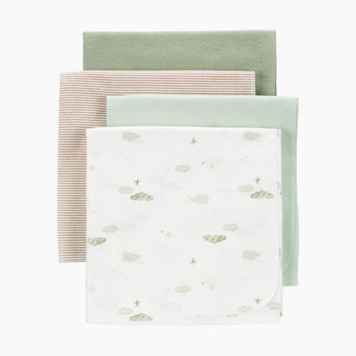 Carter's 4-Pack Receiving Blankets - Green, Osz