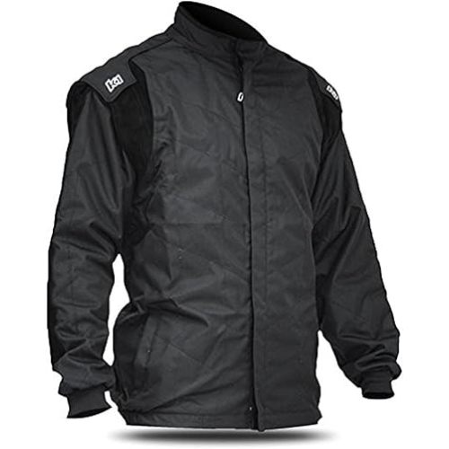 K1 Race Gear Unisex Adult Modern Racing Kart Jacket, Black, Large US