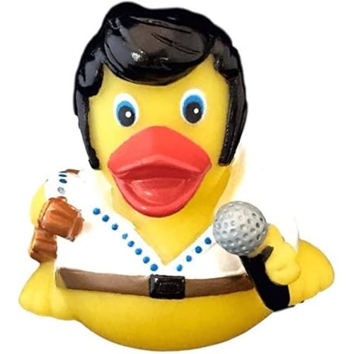 3" Rock n Roll Rubber Duck [Sealed Hole, No Mildew] - Baby Safe Bathtub Bathing Toy