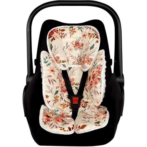 TANOFAR Infant Car Seat Head Support, Soft Baby Carseat Head & Body Support, Autumn Baby Car Seat Insert Cushion for Newborn Girls