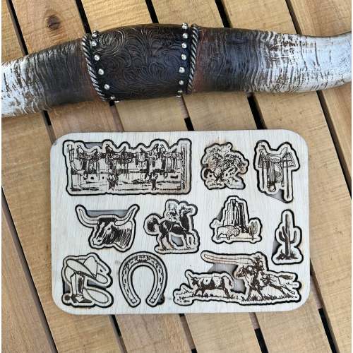 Kids western life memory puzzle