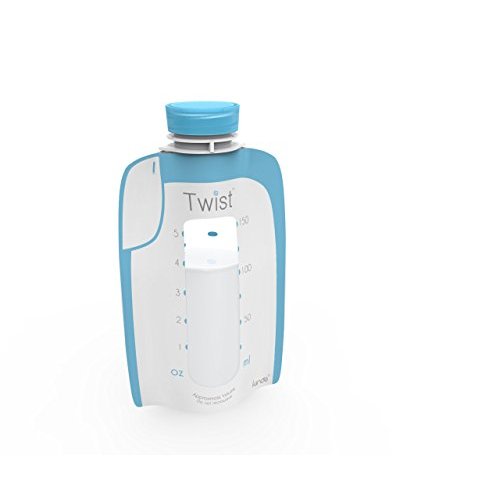 Kiinde Twist Pouch Breast Milk Storage Bags for Pumping, Freezing, and Feeding. Direct pump, direct feed, pre-sterilized, 6 Ounce (Pack of 40)