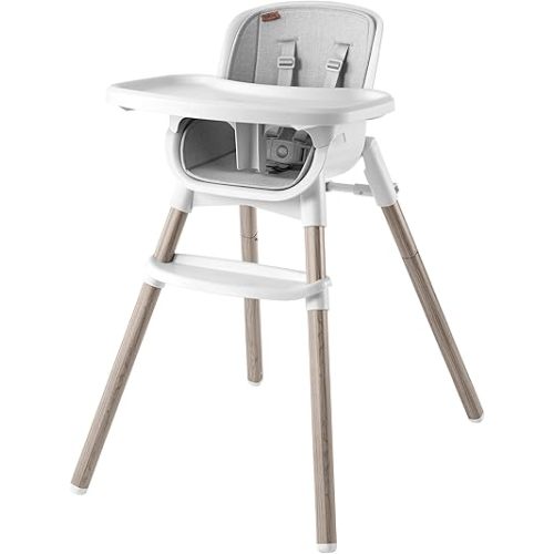 Chicco Zest™ LE 4-in-1 Folding High Chair, Feeding Chair, Toddler Chair and Youth Stool, Multi-Use Easy Clean High Chair | Crema/White