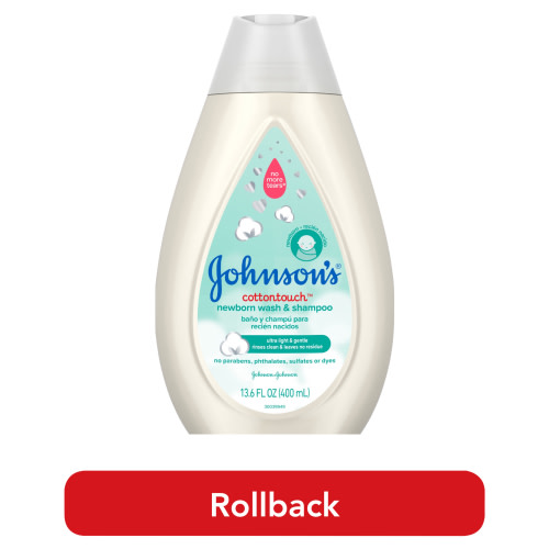 Johnson's CottonTouch for Newborn Baby and Toddler Bath Shampoo and Body Wash, 13.6 oz