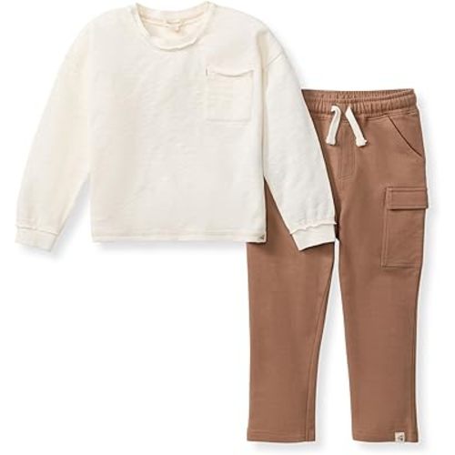 Burt's Bees Baby Boys Shirt and Pant Set, 100% Organic Cotton