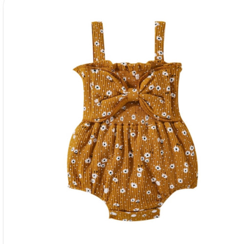 MAREILLE Floral Bowtie Romper - Hazel & Bo