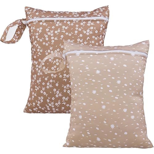2pcs Wet Bag Waterproof Bag Set-Cactus and Animal Pattern Wet Bag for Towels,Diaper Bag,Swim Bag,Beach Bag,Gym Bag,Wet/Dry Bag,Wet Clothes Bag,Wet Swimsuit Bag,10.2x14.4 inches.(Point)