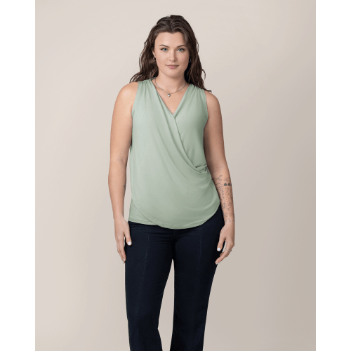 Bamboo Draped Nursing Tank | Navy - Kindred Bravely