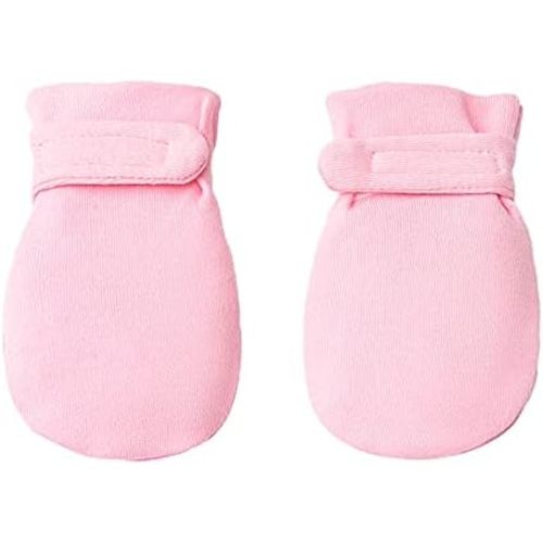 Newborn Baby No Scratch Mittens Stay On, 100% Cotton Breathable, Adjustable Infant Gloves for Baby Boys Girls Mittens