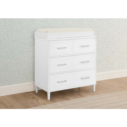 Classic 4 Drawer Dresser with Changing Top and Interlocking Drawers | Delta Children