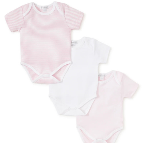Simple Stripes Pink 3 Pack Bodysuit Set