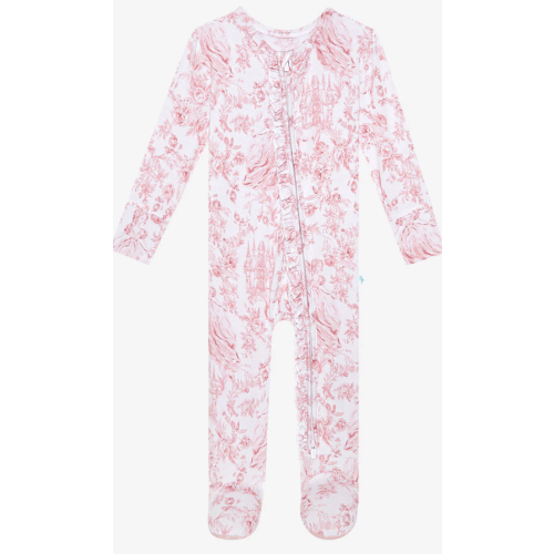 Antoinette Footie Ruffled Zippered One Piece 0-3 M