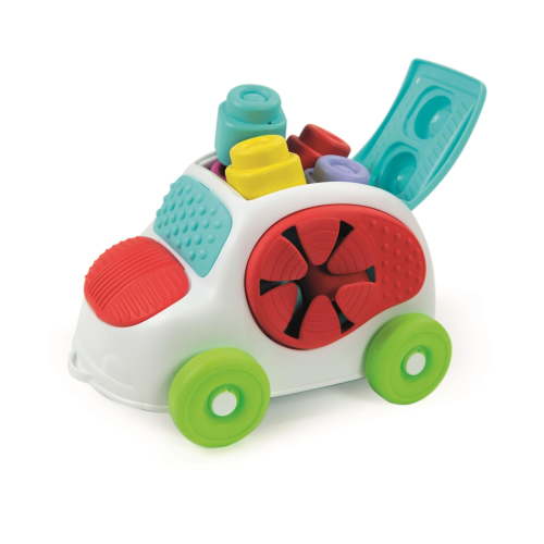 Clementoni Soft Clemmy Sensory Car for Babies and Toddlers with Stacking Blocks