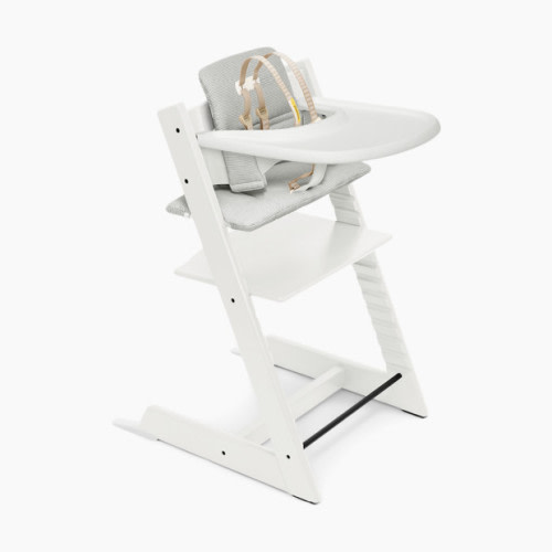 Tripp Trapp High Chair Complete - White/Nordic Cushion/White Tray