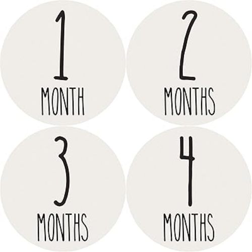 Baby Monthly Milestone Stickers | Infant and Newborn Stickers for Girl or Boy | Gender Neutral | Set of 24
