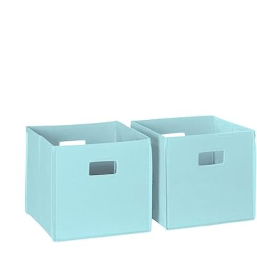 RiverRidge® 2 Pc Folding Storage Bin Set - Aqua