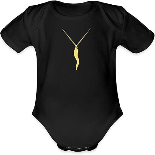 Spreadshirt Italian Horn Cornicello Organic Short Sleeve Baby Bodysuit