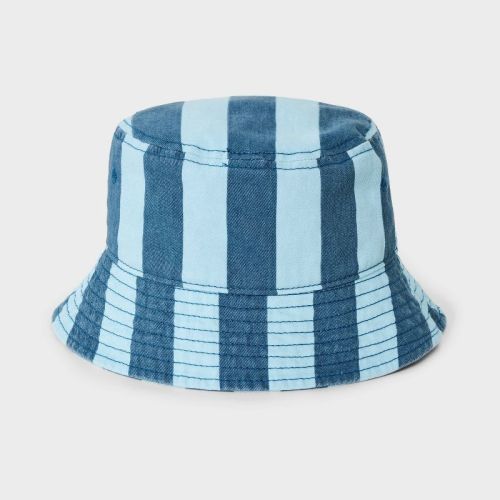Baby Boys' Striped Bicolor Blue Bucket Hat - Cat & Jack™ Blue 12-24m