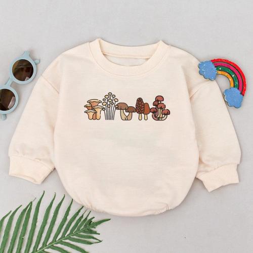 Mushroom Baby Romper Sweater, Boho Baby Clothes, Mushrooms Gift, Gift for Him, gift for Her, Cottagecore Mushroom, Unisex Baby Clothes