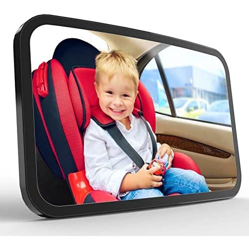 Baby Car Mirror Rear Facing Car Seat Mirrors Baby Car Monitor with Wide Crystal Clear View, Shatterproof, Easy Assembled, Easily Observe the Baby Move