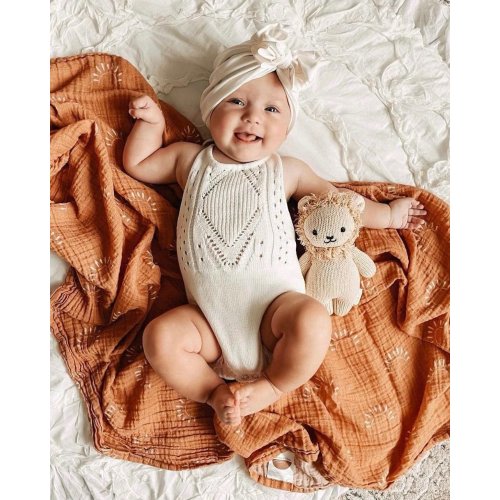 Drake Crochet Halter Romper - Gardenia