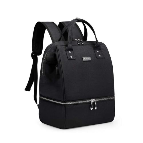 GOGOSO Breast Pump Bag Backpack, Pumping Bags with Cooler for Work Mom Breast Pump Carrying Diaper Bag Baby Shower Gifts(No Include Ice Pack)