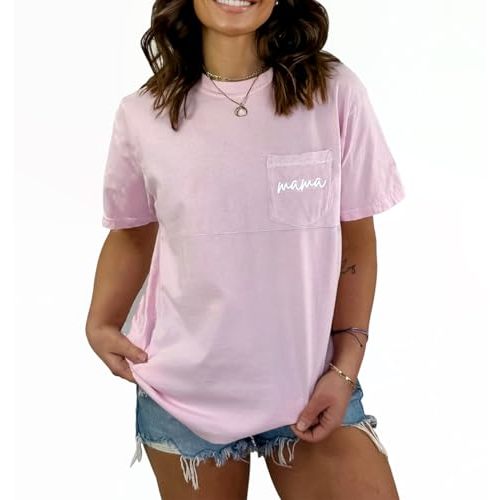 Comfort Breastfeeding Shirts for Women Mama Zipper Nursing Tops Distressed Pregnancy Clothes with Pocket