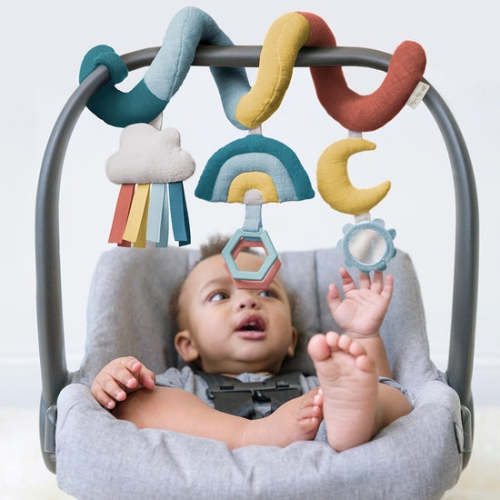 Itzy Bitzy Spiral™ Car Seat Activity Toy - Rainbow – Green Bean Baby Boutique