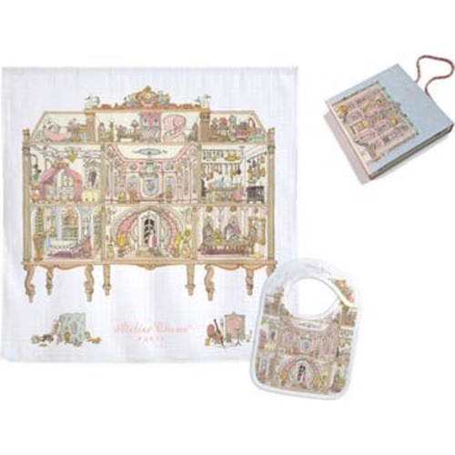 Doll House Bib & Swaddle Set